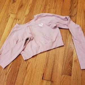 Women's Best Seamless Long Sleeve Crop Pink